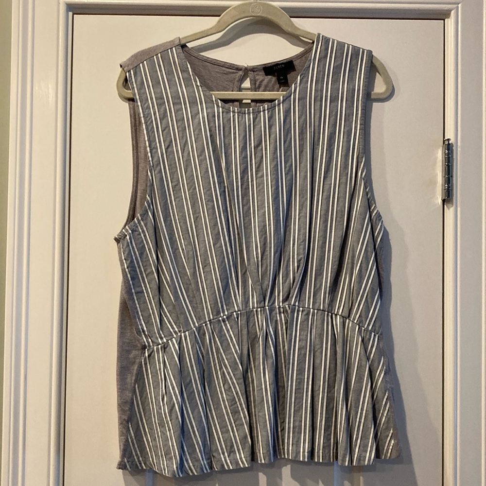 J Crew Mixed Media Top